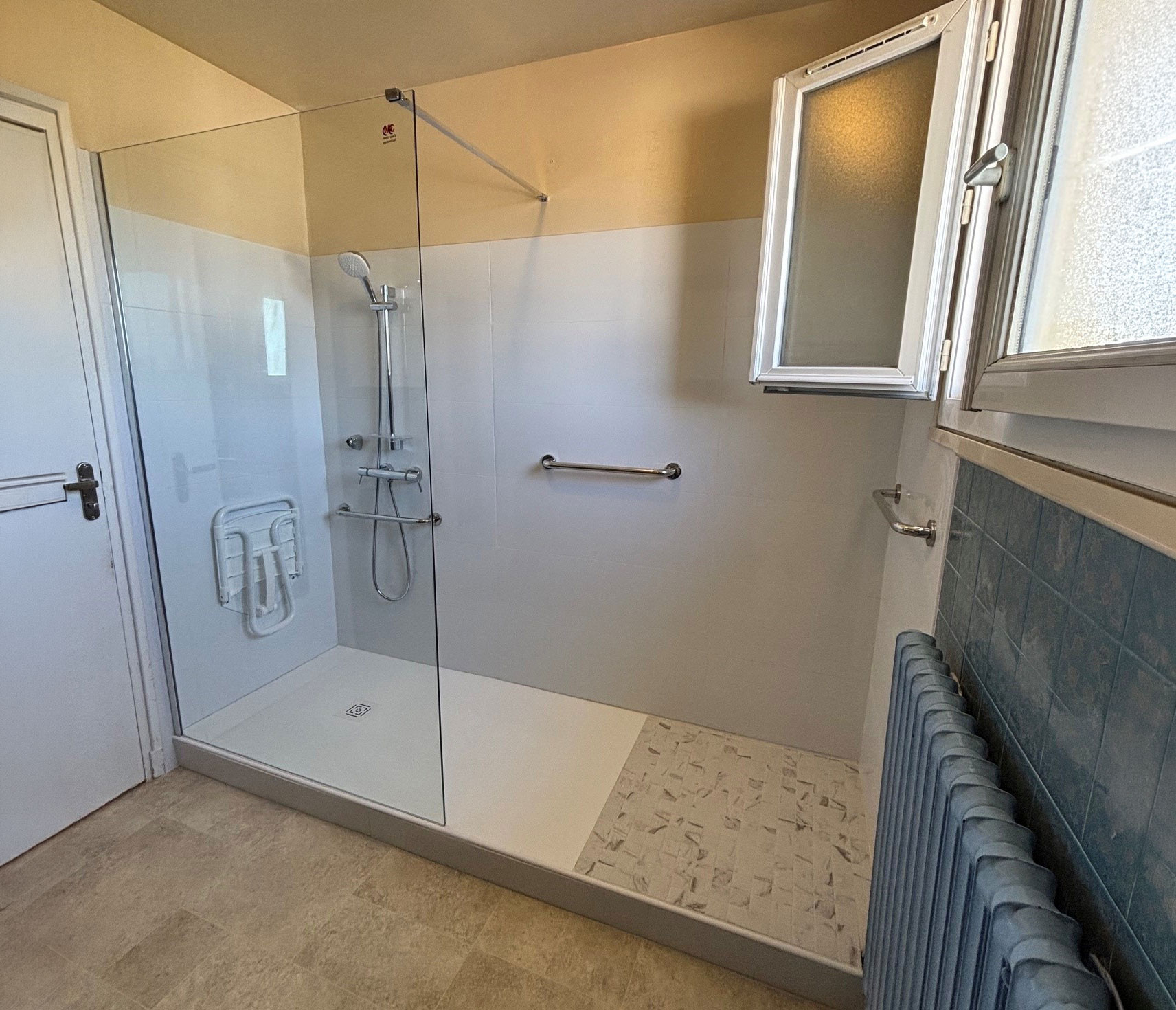 Après : douche